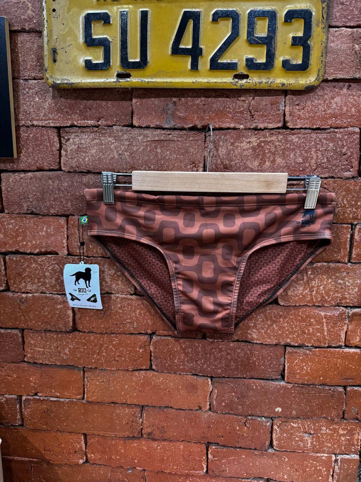 JAVA BROWN PAVEMENT SUNGA in Brief &amp; Classic cut - Men's Designer Swimwear