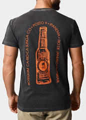 Gostoso Logotipo Regata Ribada com Estampa de Listras em Branco e Preto - Regatas Masculinas