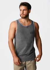 Gostoso Logotipo Regata Ribada com Estampa de Listras em Branco e Preto - Regatas Masculinas