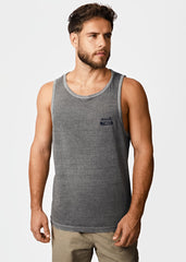 Gostoso Logotipo Regata Ribada com Estampa de Listras em Branco e Preto - Regatas Masculinas