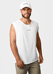 Gostoso Logotipo Regata Ribada com Estampa de Listras em Branco e Preto - Regatas Masculinas