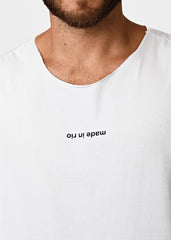 Gostoso Logotipo Regata Ribada com Estampa de Listras em Branco e Preto - Regatas Masculinas