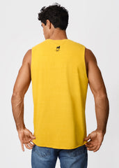 Gostoso Logotipo Regata Ribada com Estampa de Listras em Branco e Preto - Regatas Masculinas