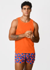 Gostoso Logotipo Regata Ribada com Estampa de Listras em Branco e Preto - Regatas Masculinas
