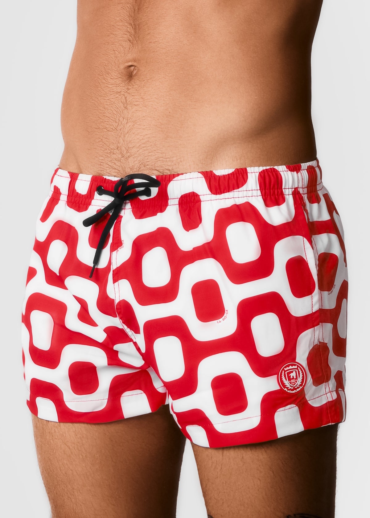 RED &amp; WHITE Pavement Shorts - Italian Shorts