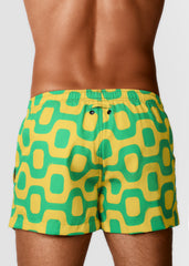 PAVIMENTO VERDE E AMARELO - Shorts Italianos