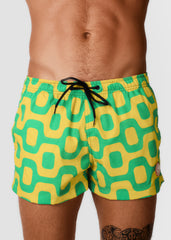 PAVIMENTO VERDE E AMARELO - Shorts Italianos