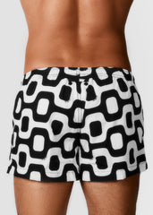 Black & White Pavement Shorts - Italian Shorts