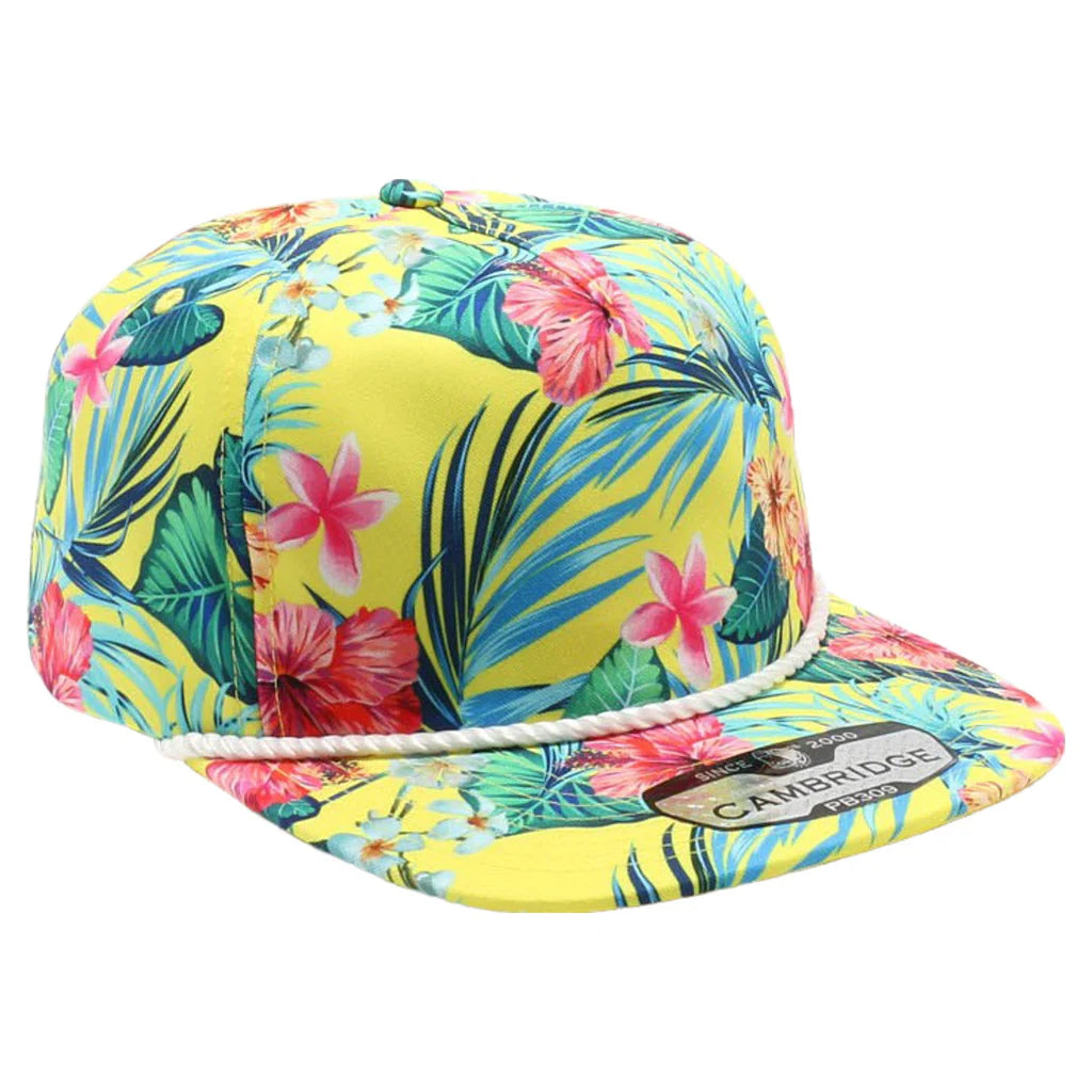 Hawaii Floral Rope Hat in assorted colors