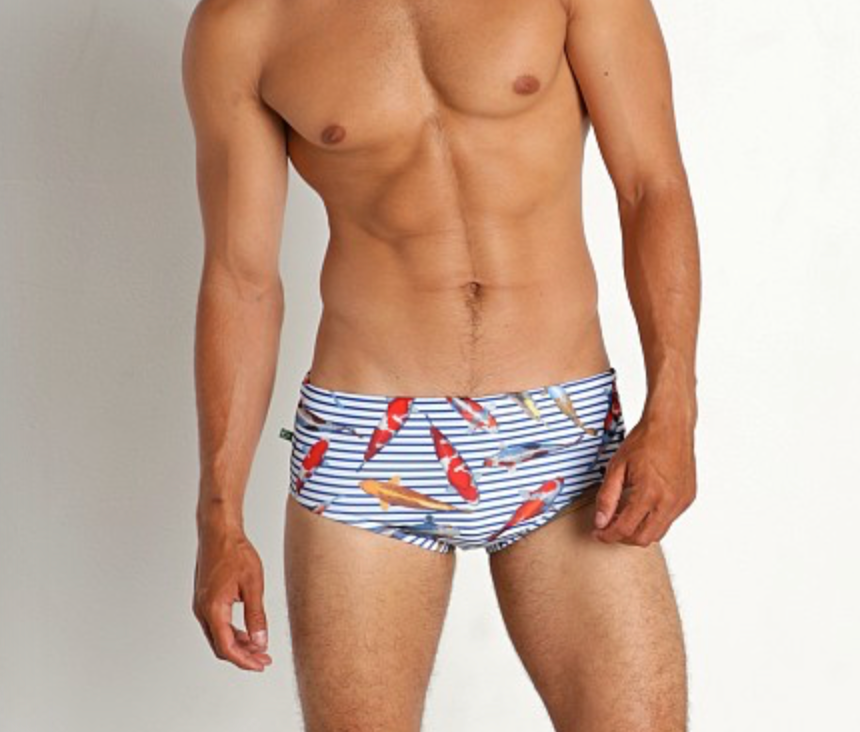 KOI STRIPES  - Men&#39;s Designer Swimwear