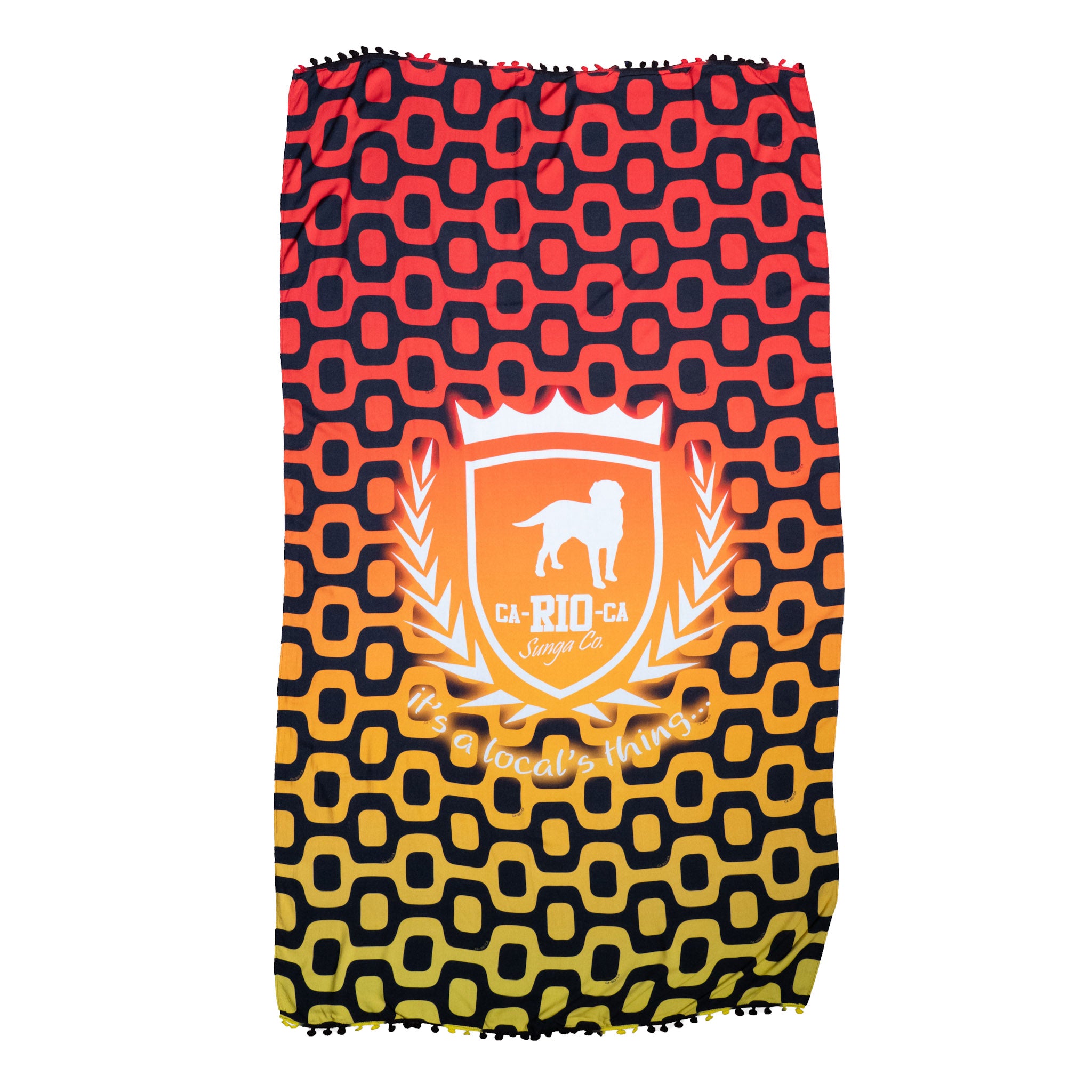 CA-RIO-CA Crest Logo Canga de Praia- Brazilian Beach Towel (Sarong / Pareo)