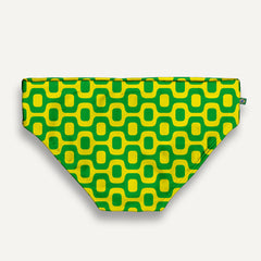 GREEN & YELLOW PAVEMENT SUNGA in Brief & Classic cut - Men's Designer Swimwear