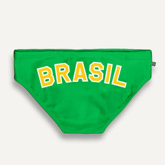TEAM BRASIL FLAG SUNGA - Men's Designer Swimwear - Men's Brazilian Sunga