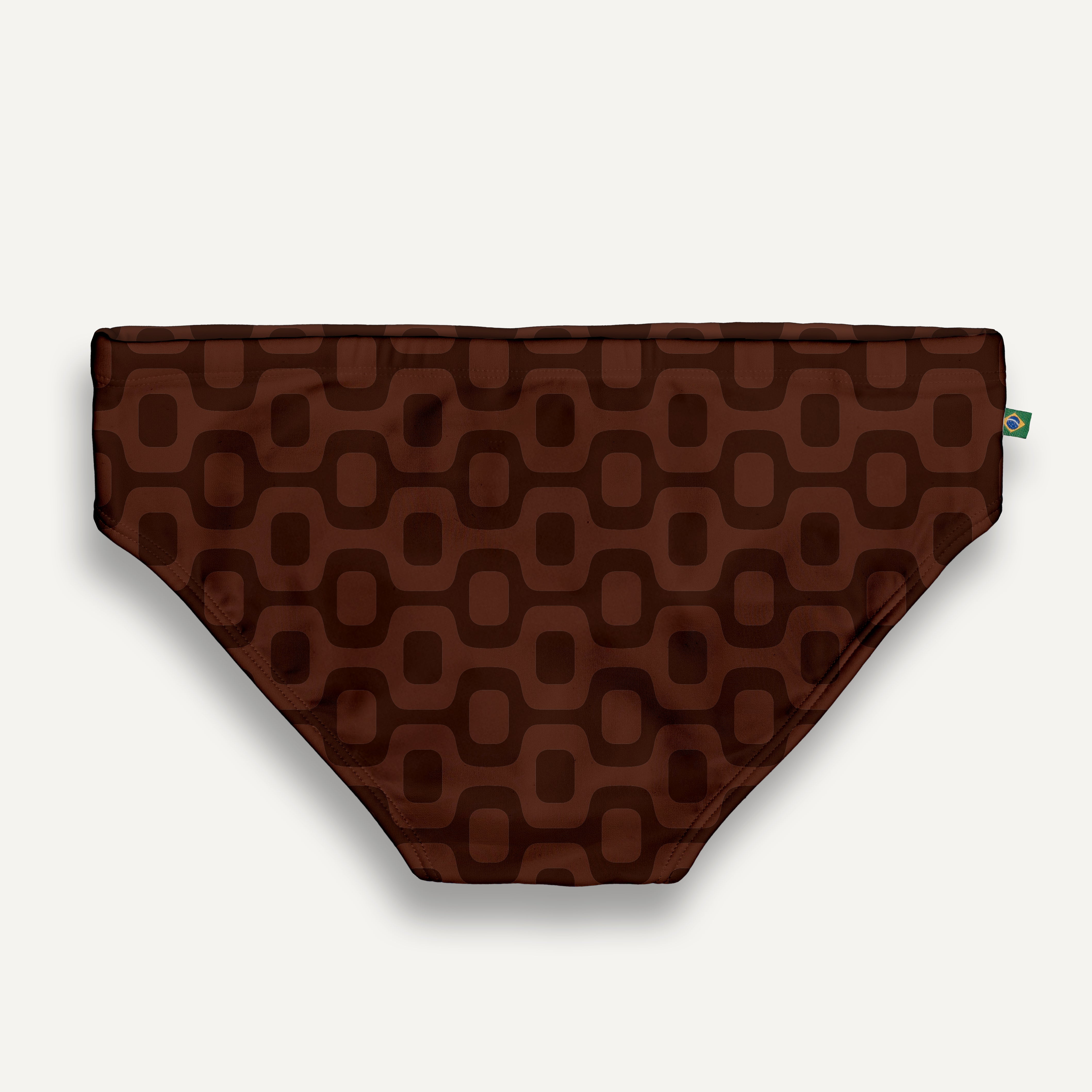 JAVA BROWN PAVEMENT SUNGA in Brief & Classic cut - Men's Designer Swimwear