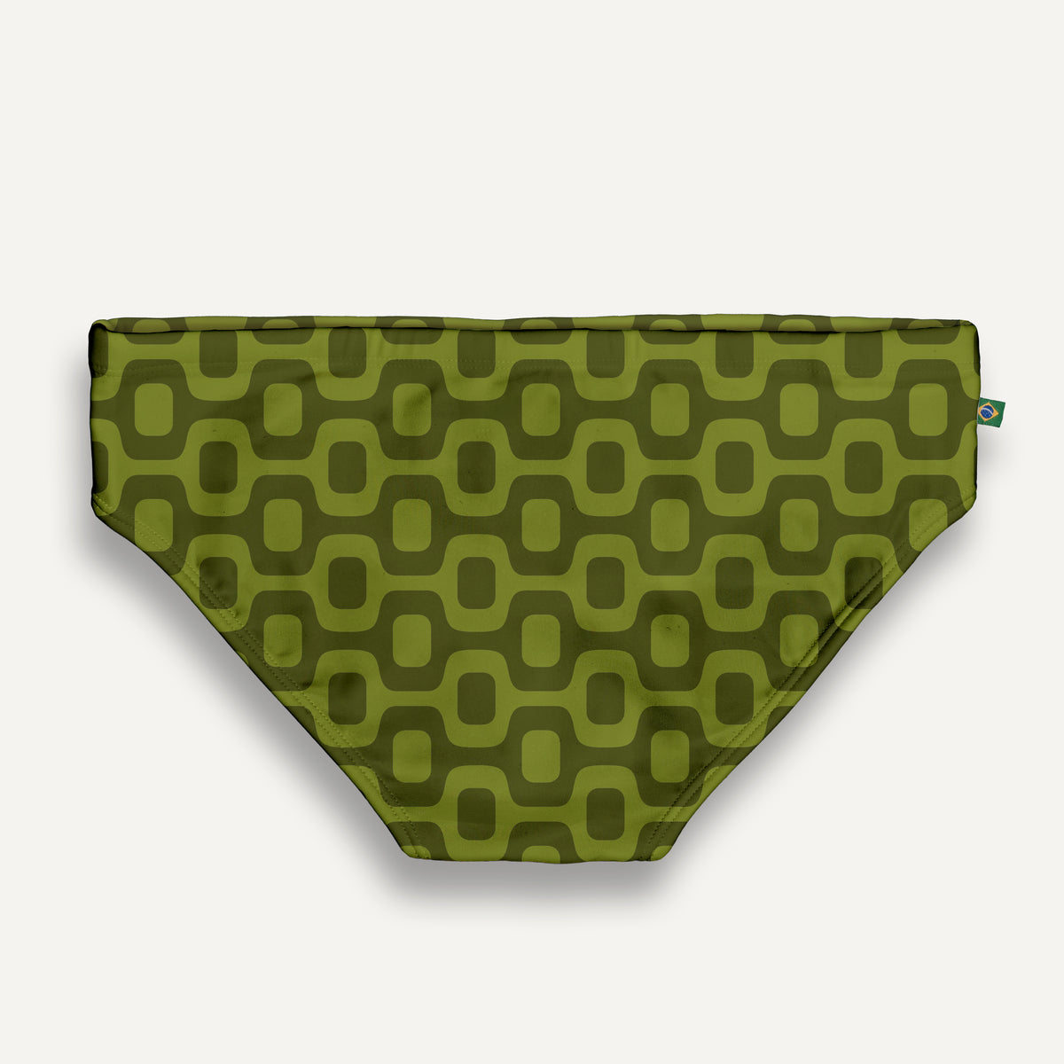 OLIVE GREEN PAVEMENT SUNGA in Brief & Classic cut - Men's Designer Swimwear - *Pre-order