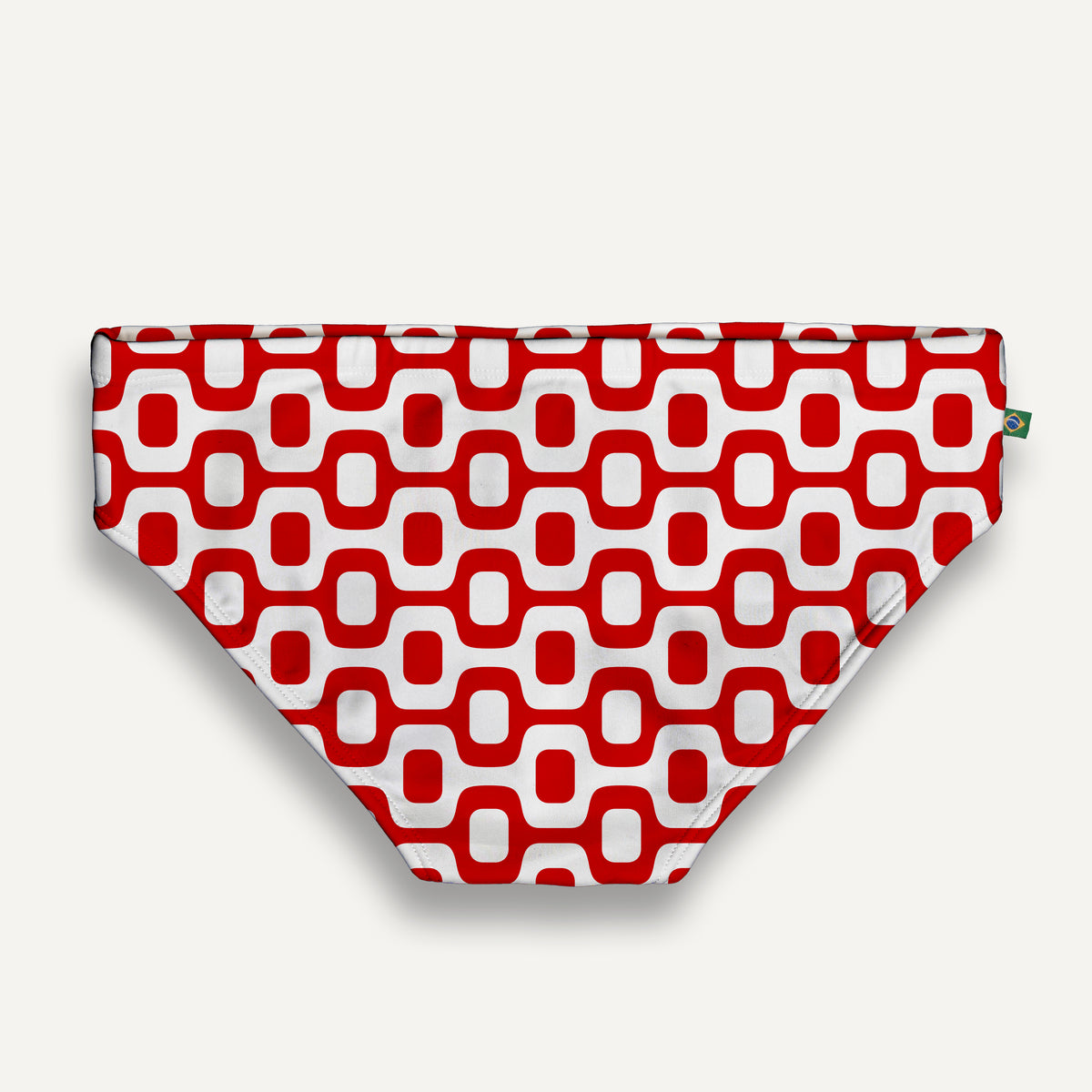 RED & WHITE  PAVEMENT SUNGA in Brief & Classic cut - Men's Designer Swimwear - *Pre-order