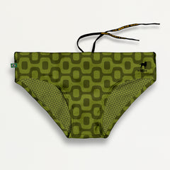 SUNGA VERDE-OLIVA PAVEMENT em corte Brief e Clássico - Moda Praia Masculina Designer
