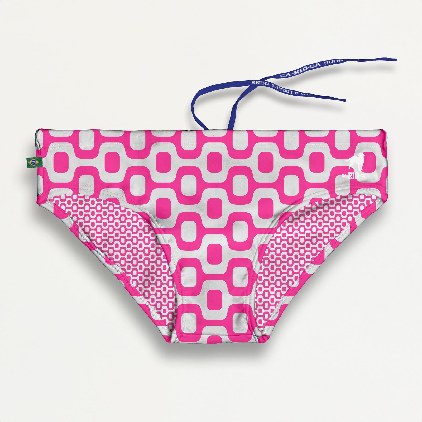 PINK & WHITE  PAVEMENT SUNGA in Brief & Classic cut - Men's Designer Swimwear - *PRE ORDER