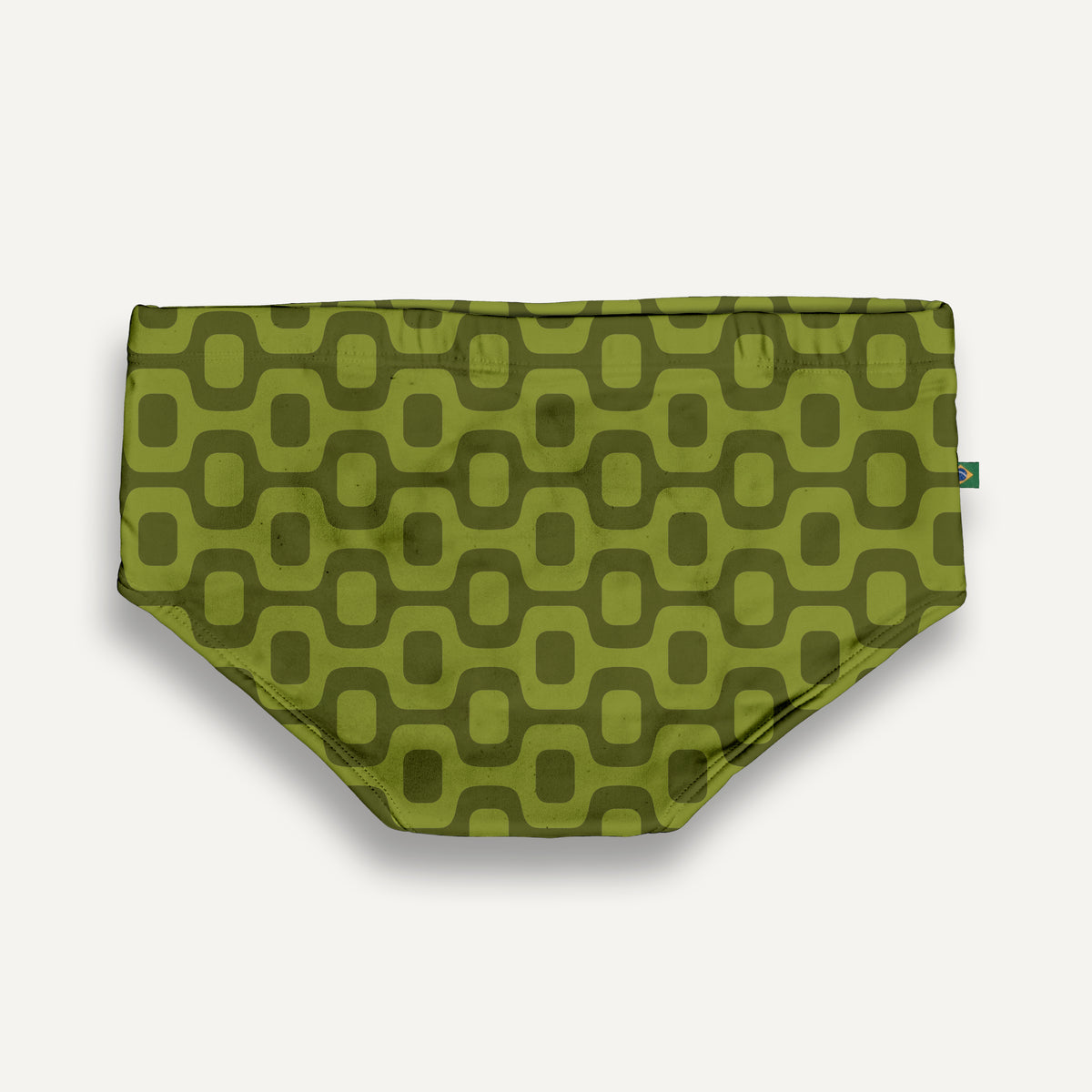 OLIVE GREEN PAVEMENT SUNGA in Brief & Classic cut - Men's Designer Swimwear - *Pre-order