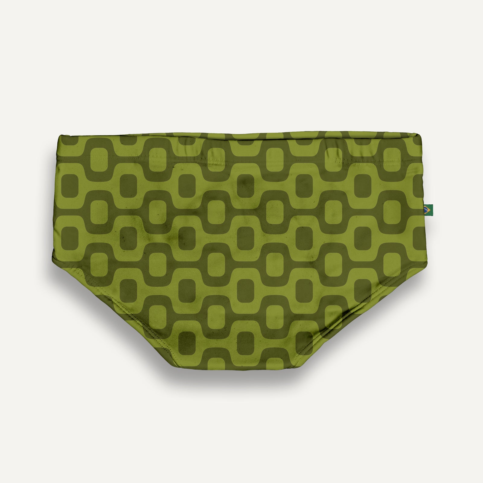 OLIVE GREEN PAVEMENT SUNGA in Brief & Classic cut - Men's Designer Swimwear - *Pre-order