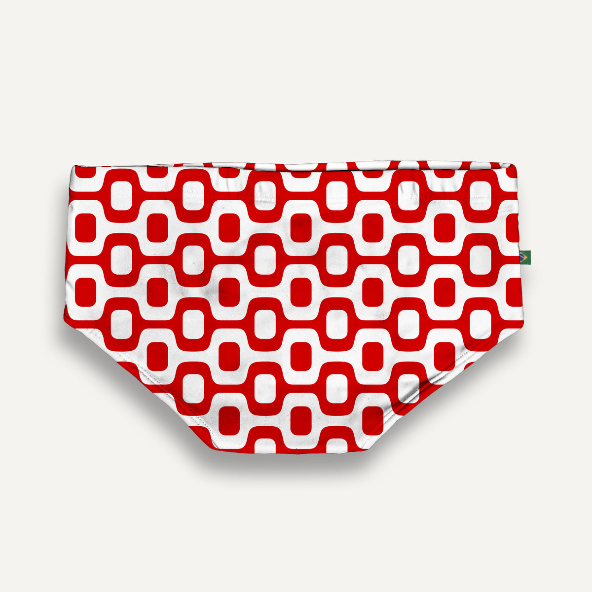 RED & WHITE  PAVEMENT SUNGA in Brief & Classic cut - Men's Designer Swimwear - *Pre-order