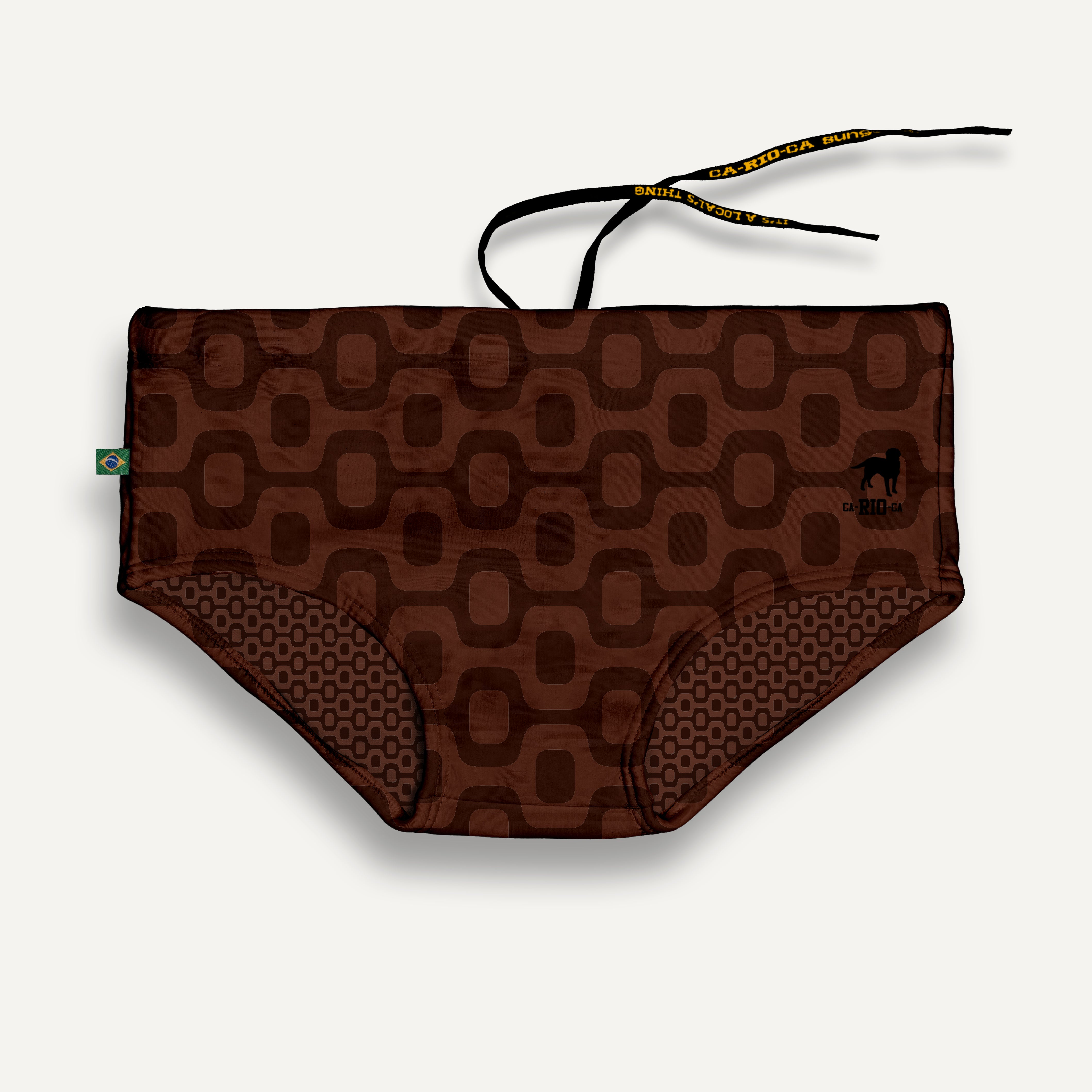 JAVA BROWN PAVEMENT SUNGA in Brief & Classic cut - Men's Designer Swimwear