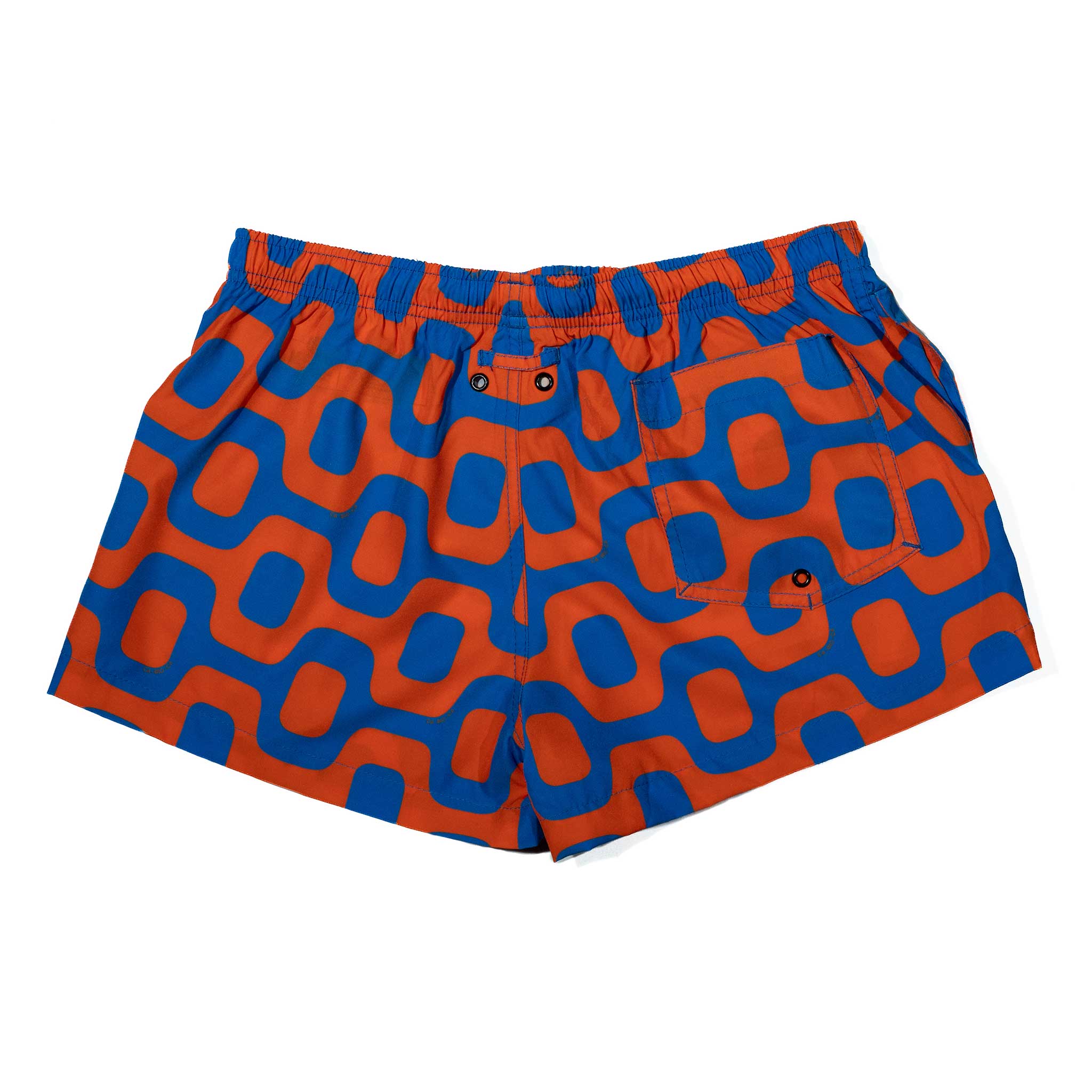 ORANGE & BLUE PAVEMENT SHORTS - Italian Shorts