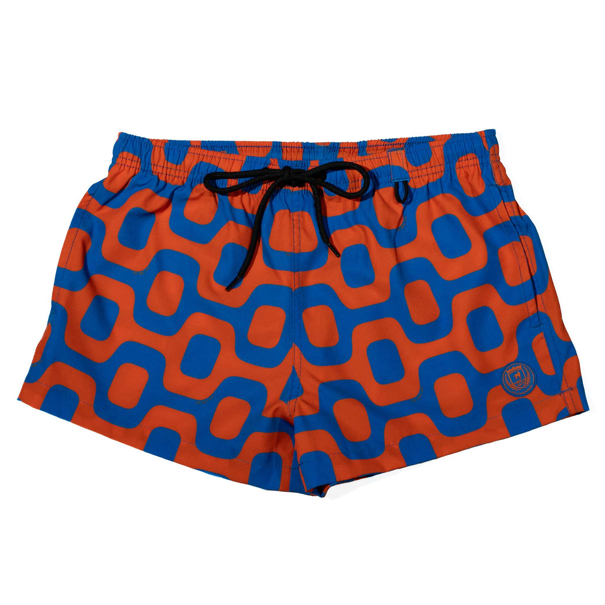 ORANGE & BLUE PAVEMENT SHORTS - Italian Shorts