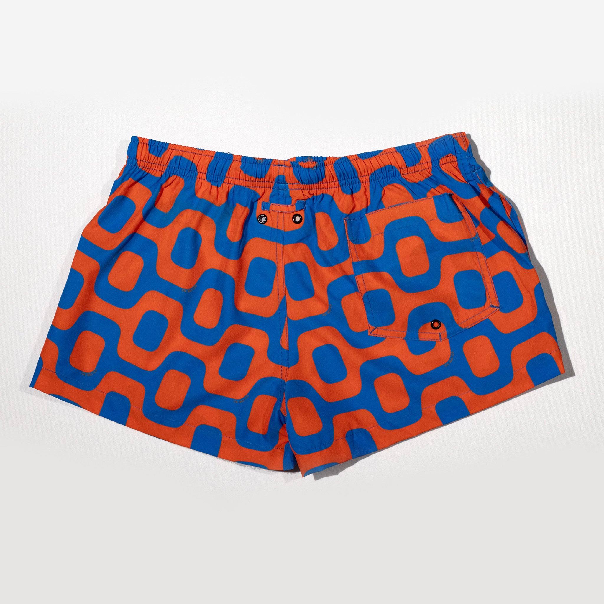 SHORTS PAVEMENT LARANJA E AZUL - Shorts Italianos