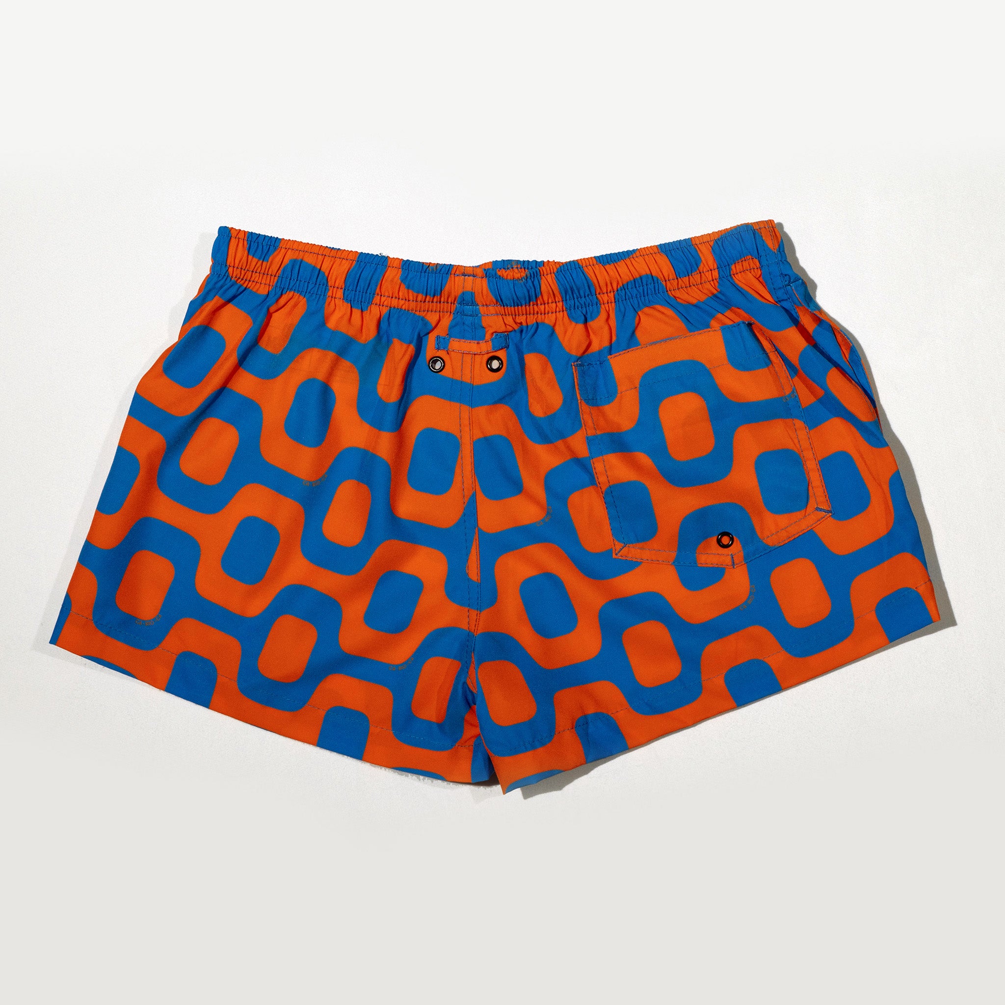 ORANGE & BLUE PAVEMENT SHORTS - Italian Shorts