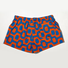 ORANGE & BLUE PAVEMENT SHORTS - Italian Shorts