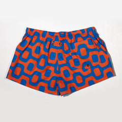SHORTS PAVEMENT LARANJA E AZUL - Shorts Italianos