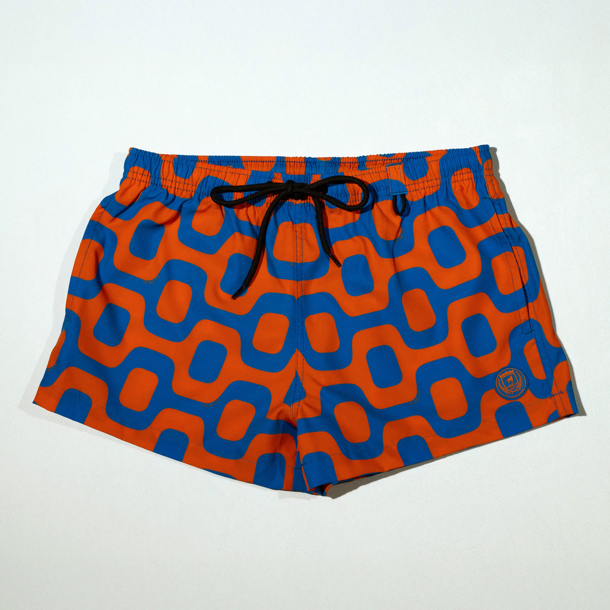 ORANGE & BLUE PAVEMENT SHORTS - Italian Shorts