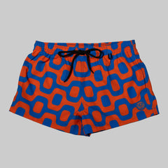 SHORTS PAVEMENT LARANJA E AZUL - Shorts Italianos