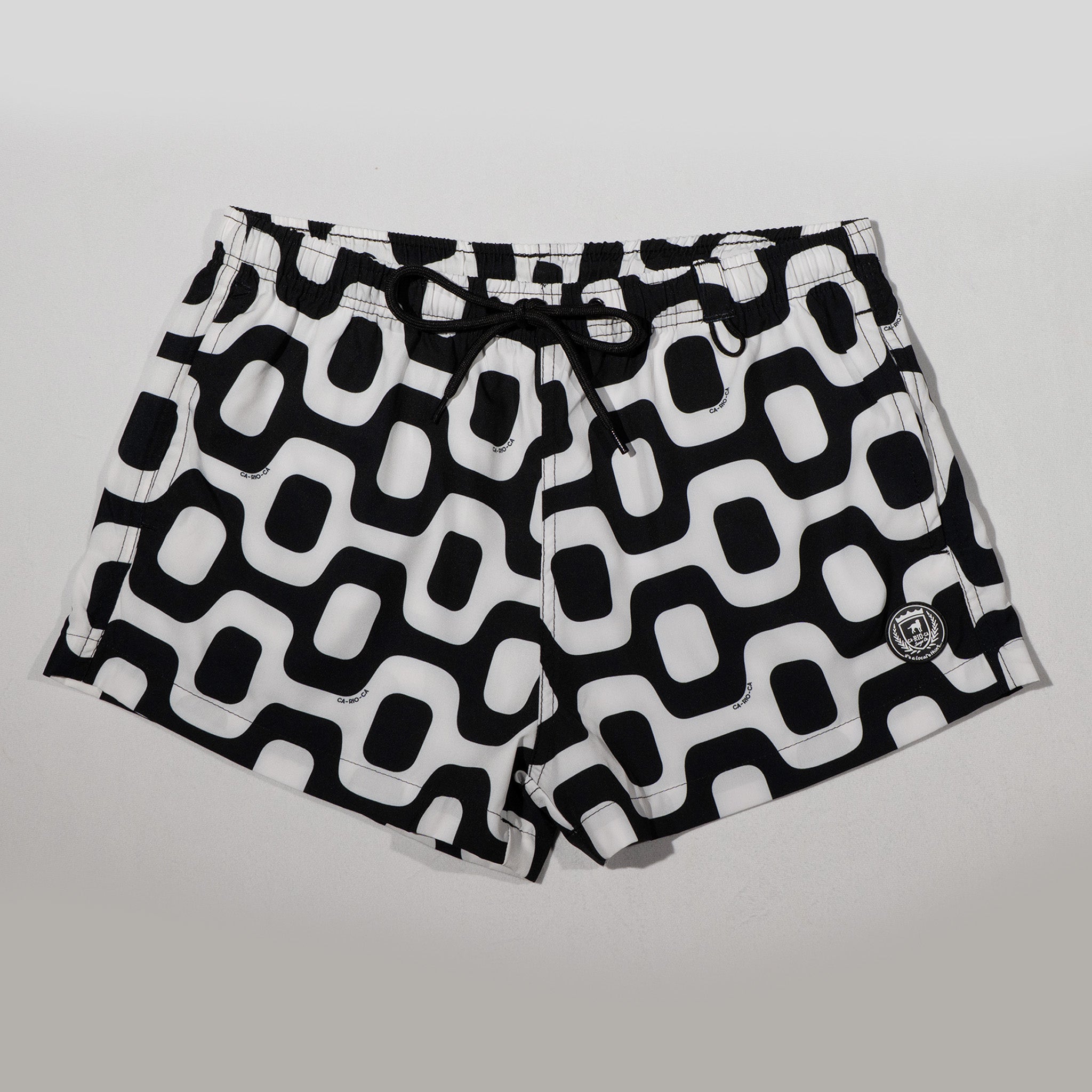 Black & White Pavement Shorts - Italian Shorts