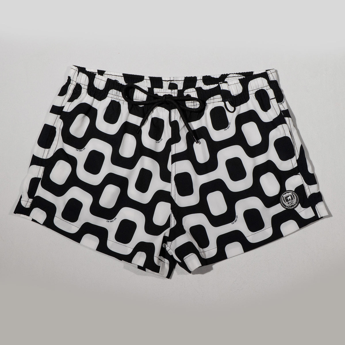Black & White Pavement Shorts - Italian Shorts