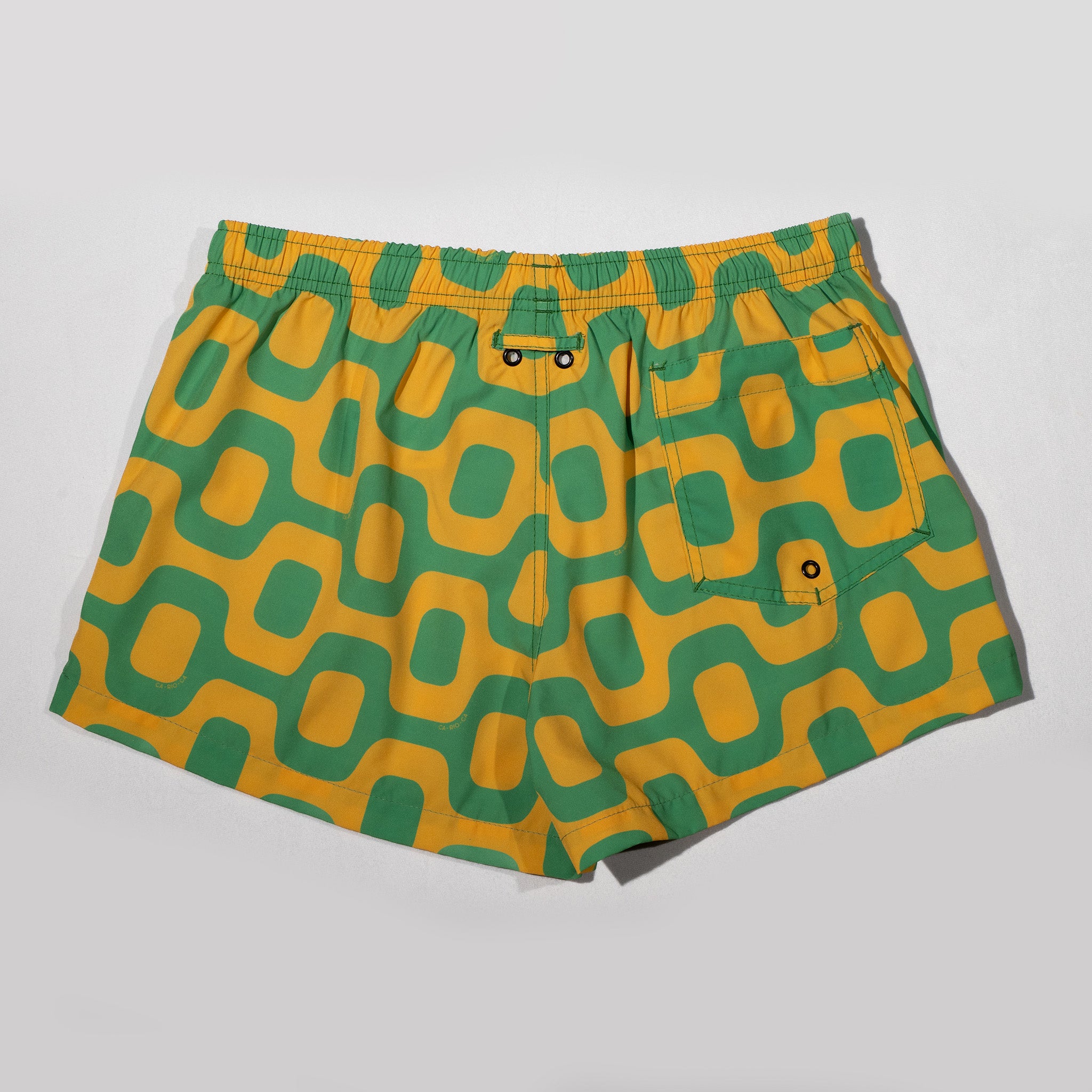 PAVIMENTO VERDE E AMARELO - Shorts Italianos