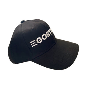 Gostoso Logotipo Stripes Embroidered Trucker Hat In Black & White