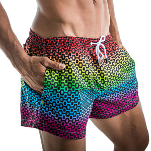 CA-RIO-CA VOLLEY MINI PAVEMENT IPANEMA PRIDE SHORTS - Rainbow Men's Swim Trunks - CLEARANCE / FINAL SALES
