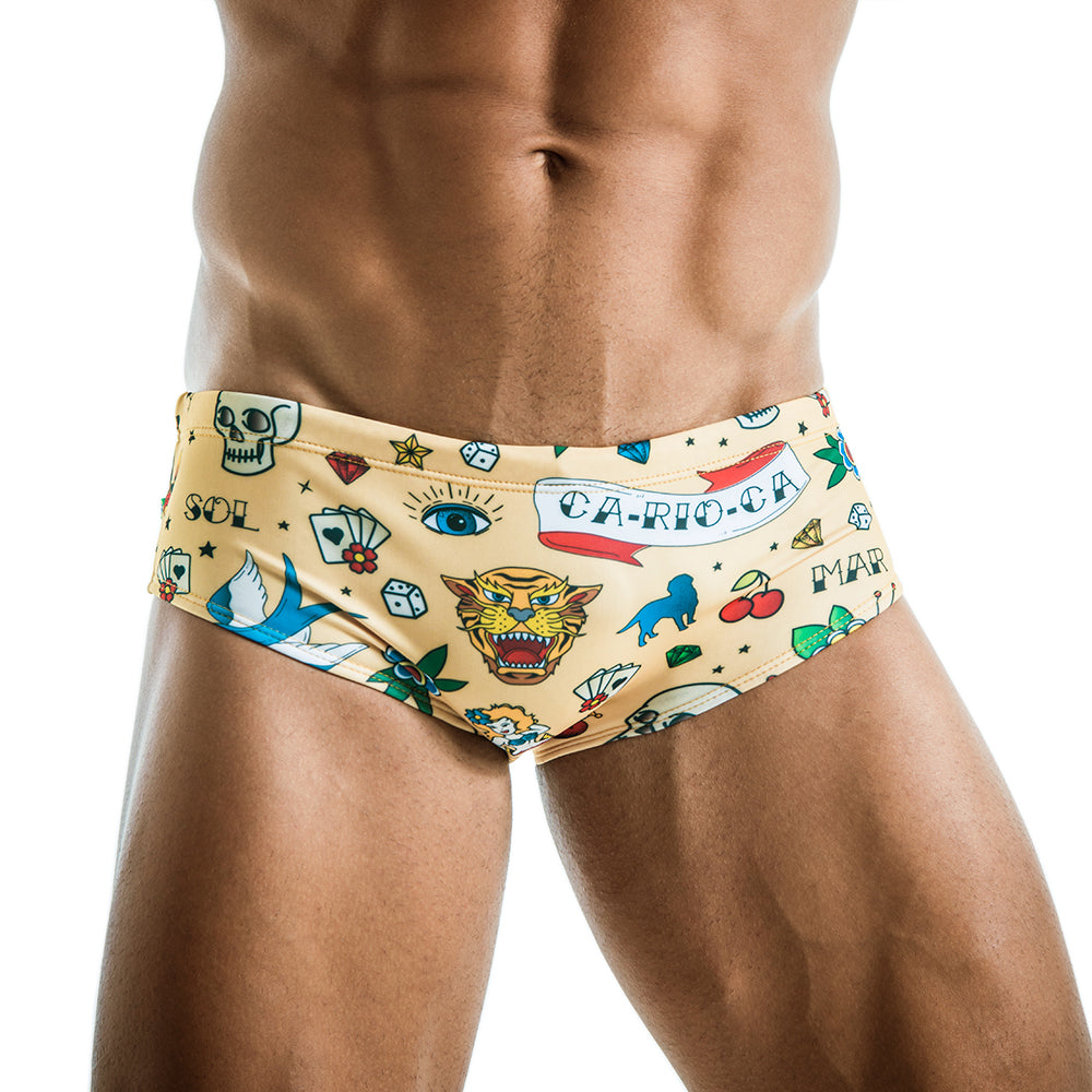Sunga Tatuagem de Marinheiro - Moda Praia Masculina Exclusiva - LIQUIDAÇÃO / VENDA FINAL