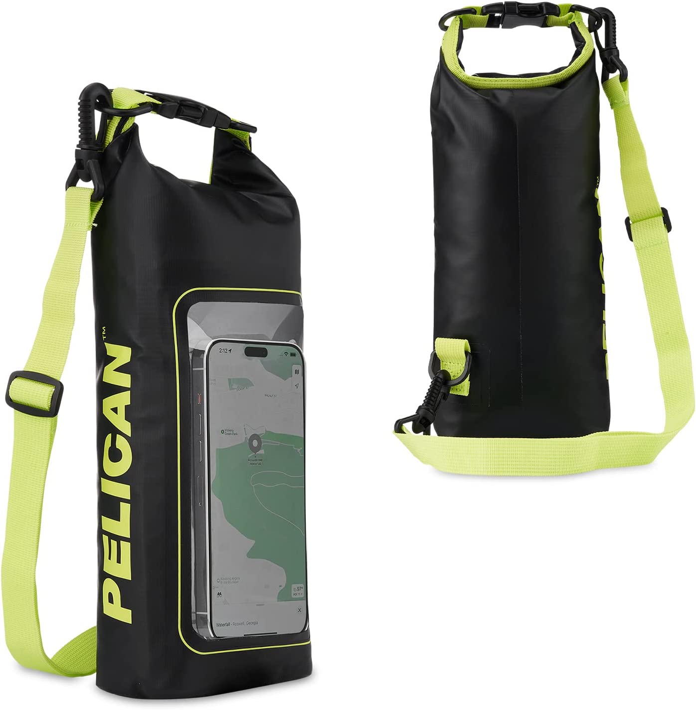 Marine Waterproof 2L Dry Bag (Black/Hi Vis Yellow) - Dry Bag