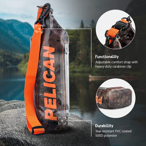 Buy Pelican Waterproof Dry Bag  Exodry  Thick  Lightweight  Roll Top Dry  Compression Sack Keeps Gear Dry for Kayaking Boating Beach Rafting  Hiking Camping and Fishing 20L TerraBlackGray Online