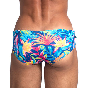 Leme Floral Print Men's Designer Swimwear - Men's Swimming Sunga