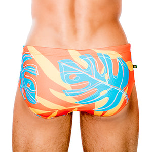 Orange Jungle Sunga  - Men's Designer Swimwear- CLEARANCE / FINAL SALES