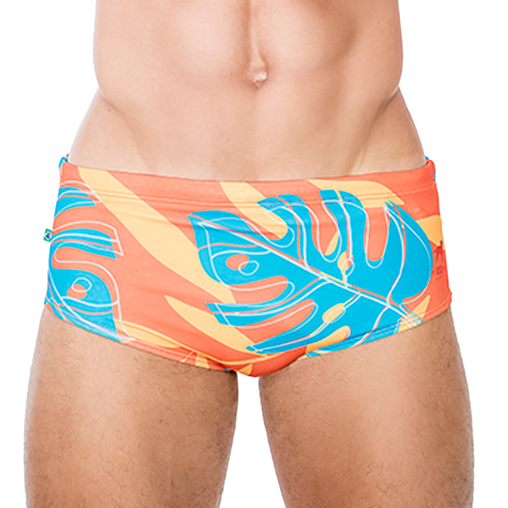 Orange Jungle Sunga  - Men&#39;s Designer Swimwear - CLEARANCE / FINAL SALES