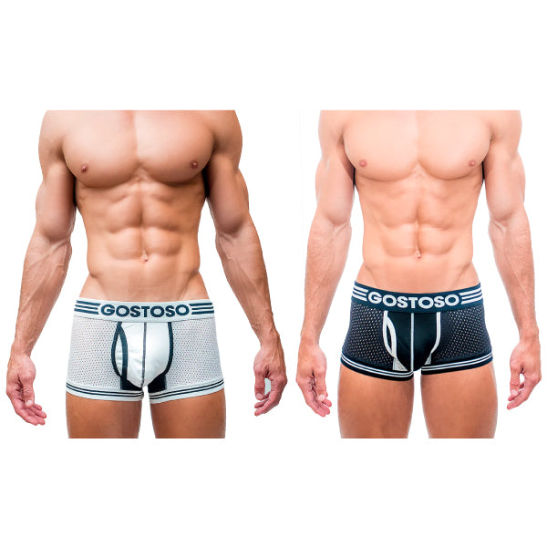 Cueca Gostoso - Cueca Boxer Breve Preto Sólido
