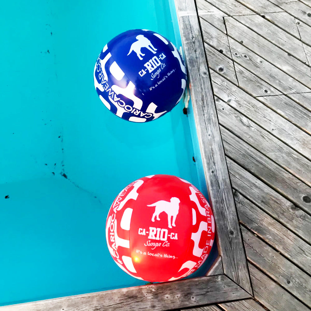 BOLA DE PRAIA CA-RIO-CA 24&quot; - Vermelha ou Azul - Compre uma Bola de Praia - LIQUIDAÇÃO / VENDAS FINAIS