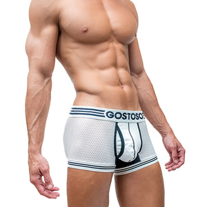 Gostoso Underwear - Mesh Boxer Brief White Underwear