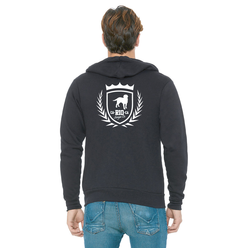 CA-RIO-CA CREST GRAY  Zip Up Hoodie