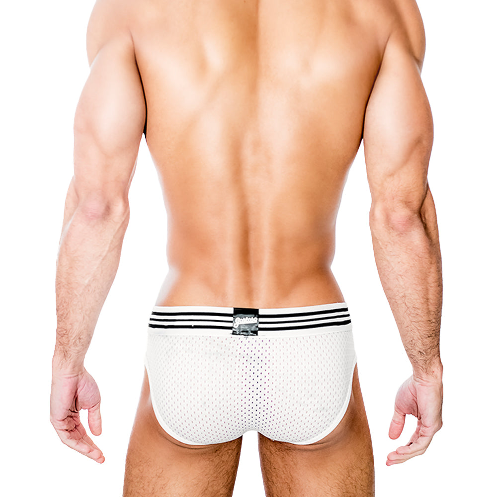 Gostoso Underwear - Mesh Brief White Underwear - CA-RIO-CA